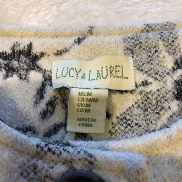 Lucy & Laurel Floral Wool Blend Midi Peacoat Sz M - Picture 3 of 5
